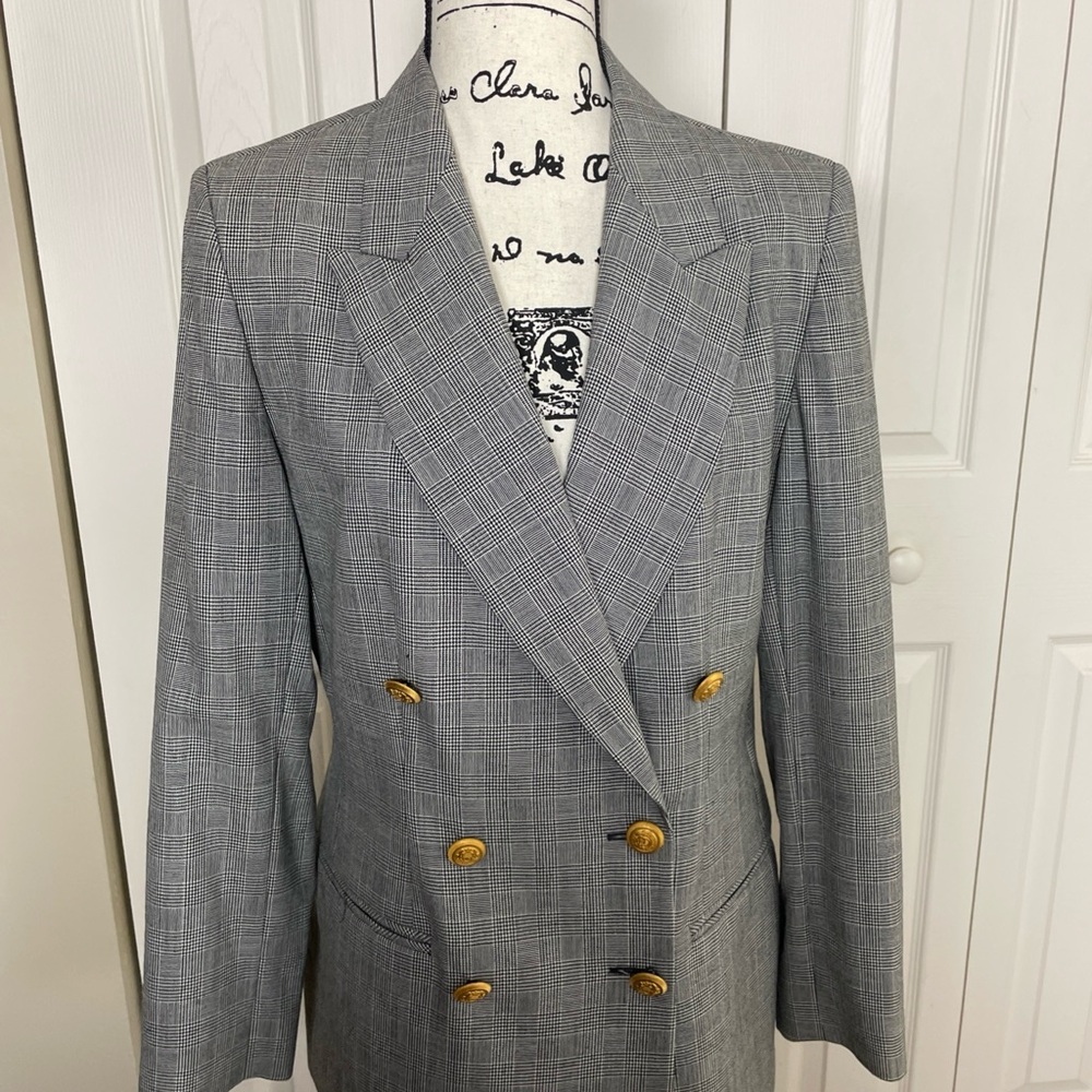 Gray Double-Breasted Women's Blazer Sz 10 Pendleton